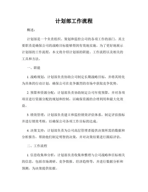 计划部工作流程