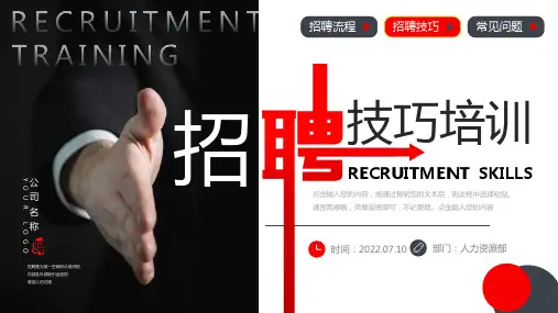 招聘技巧培训PPT
