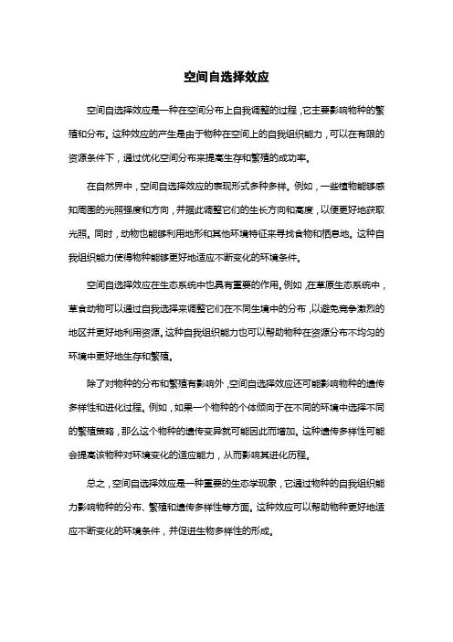 空间自选择效应