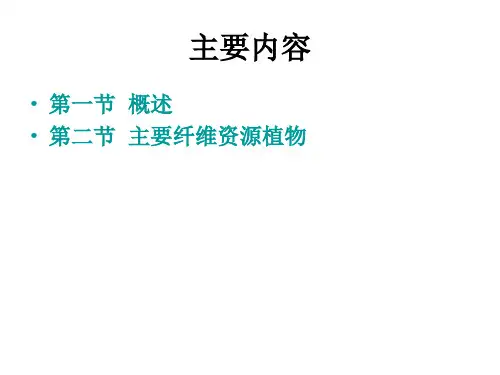 纤维植物