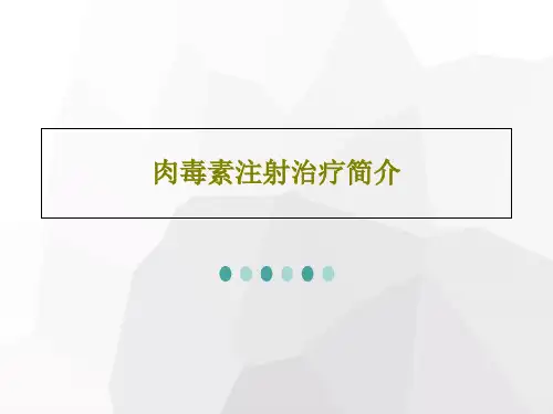肉毒素注射治疗简介23页PPT