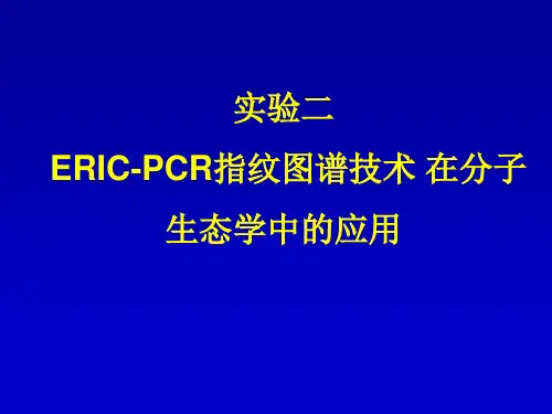 实验ERIC-PCR指纹图谱技术