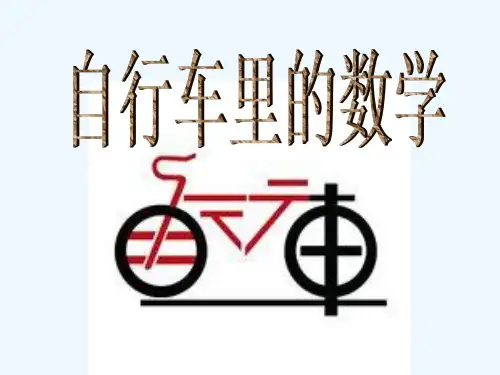 数学人教版六年级下册自行车里的数学问题