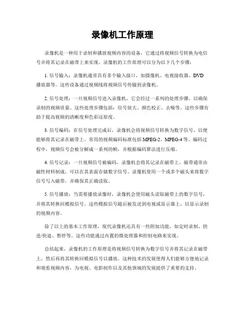 录像机工作原理