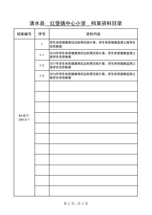 标准化建设(学校)-标准化学校建档目录2018.12.12