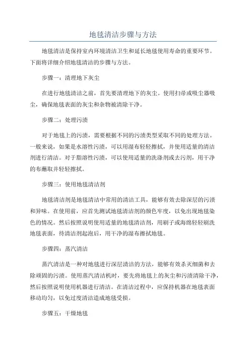 地毯清洁步骤与方法