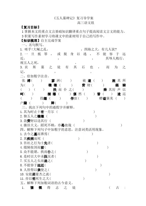 五人墓碑记