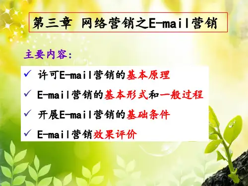 第三章 网络营销之E-mail营销PPT课件
