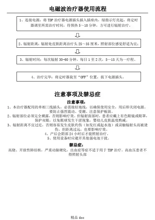 电磁波治疗器使用操作规范