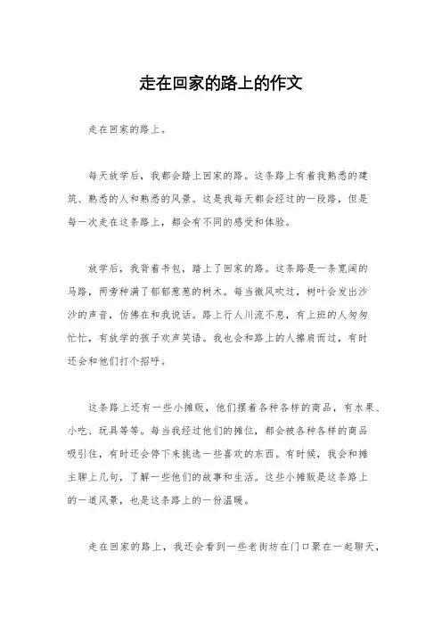 走在回家的路上的作文
