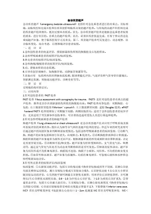 急诊床旁超声