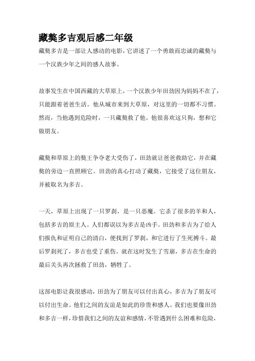 藏獒多吉观后感二年级