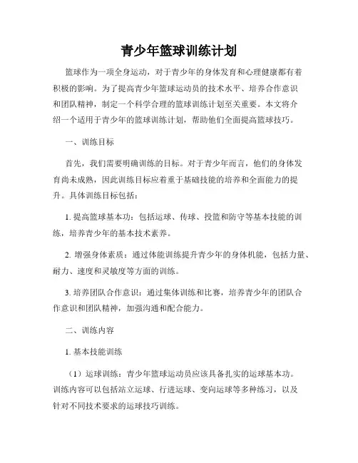 青少年篮球训练计划