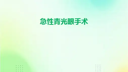 《急性青光眼手术》课件
