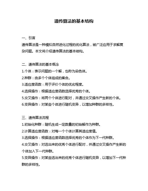 遗传算法的基本结构