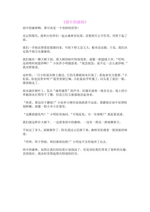 《雨中的森林》