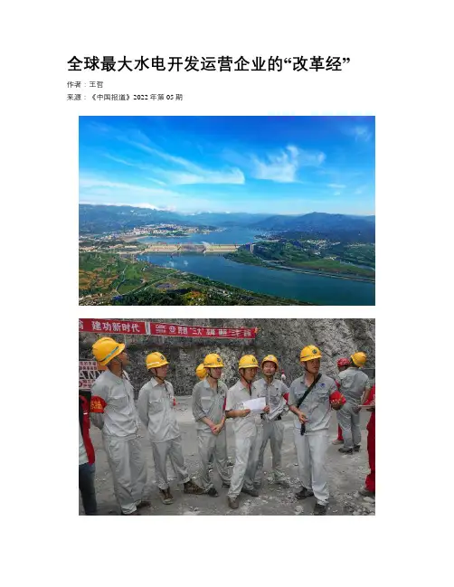 全球最大水电开发运营企业的“改革经”