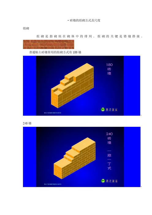 (完整版)砖墙的组砌方式及尺度