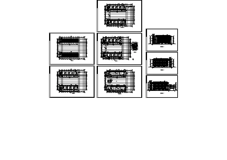 某地区中学教学楼建筑设计图（共12张）
