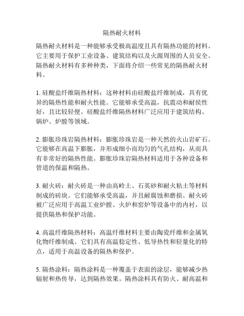 隔热耐火材料