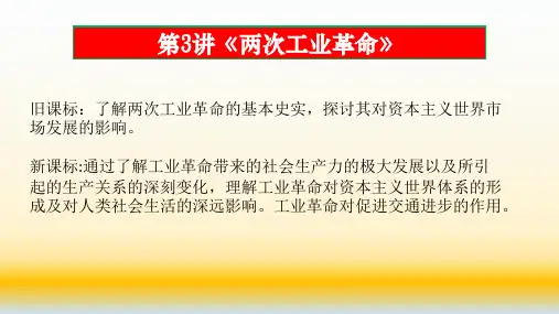 高考历史一轮考点复习课件：第一次工业革命