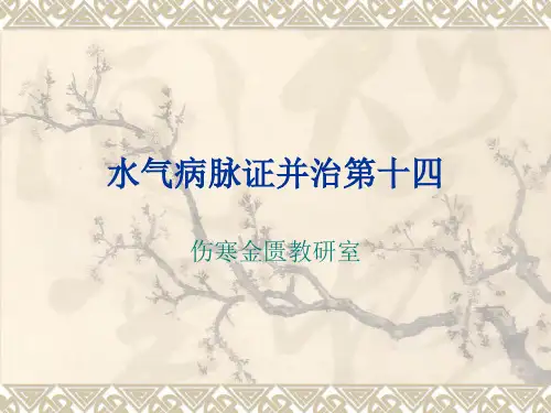 水气病脉证并治第十四 金匮 课件