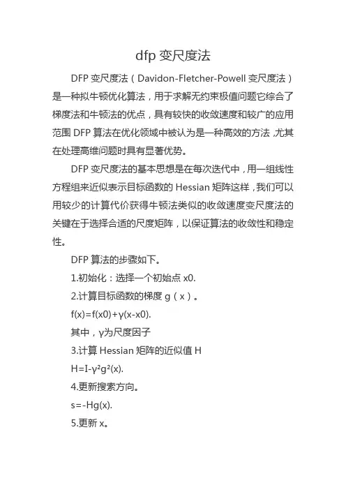 dfp变尺度法