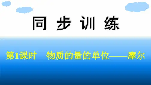 人教版高中化学必修第一册精品课件 第2章 第3节 第1课时 物质的量的单位——摩尔