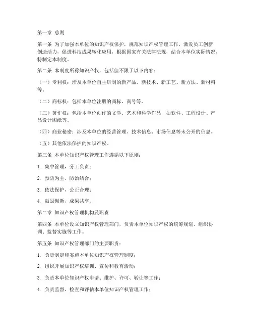 单位知识产权管理制度