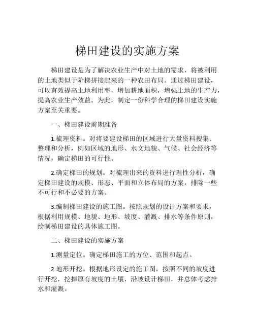 梯田建设的实施方案