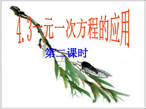 一元一次方程的应用(2)课件(18张PPT)