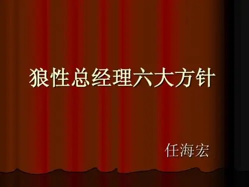 狼性总经理六大方针