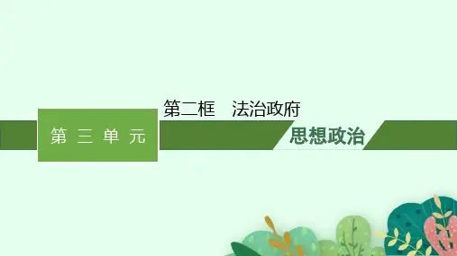 高中思想政治必修第三册精品课件 第3单元 全面依法治国 第8课 第2框 法治政府 (2)