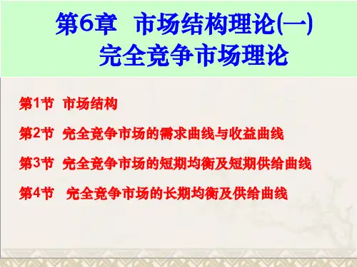 完全竞争市场理论教材(PPT 41页)