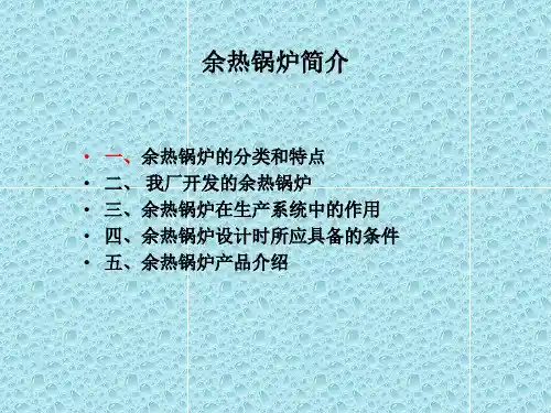余热锅炉简介