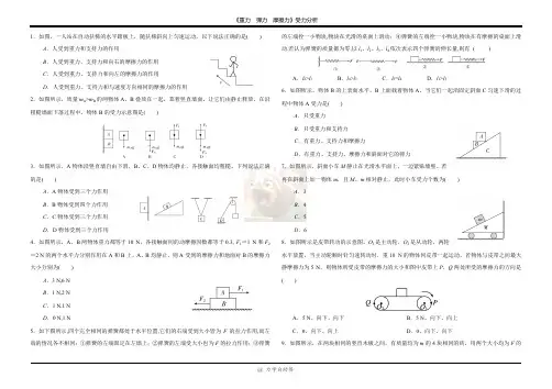 高一物理人教版(2019)必修第一册专题学案：受力分析专题