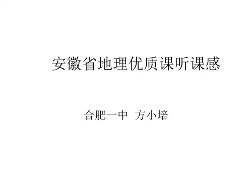 安徽省初中地理优质课听课感