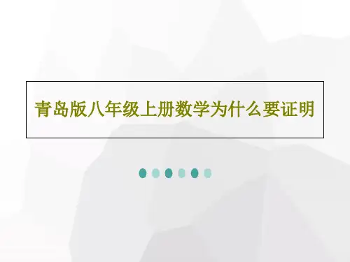 青岛版八年级上册数学为什么要证明共23页文档