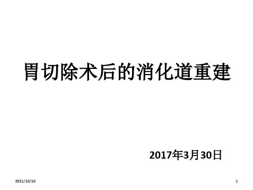胃切除术后的消化道重建方式简介