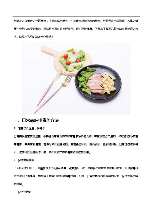 日常养肝排毒的方法有哪些以及水飞蓟的功效与作用是什么