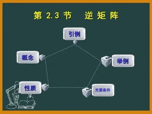 线性代数PPT课件：矩阵 第3节  逆 矩 阵