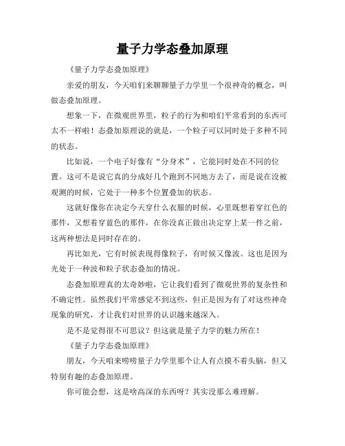 量子力学态叠加原理