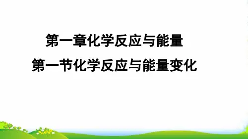 人教版高中化学选修4第一章第一节化学反应与能量的变化 课件(共16张PPT)
