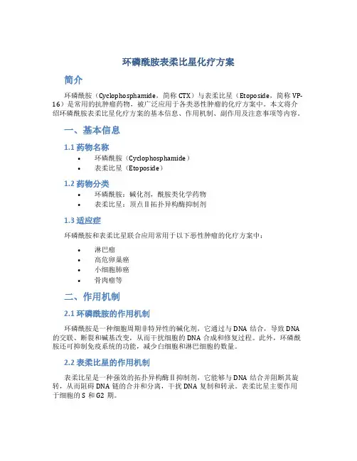 环磷酰胺表柔比星化疗方案