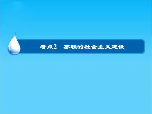 高考历史大一轮总复习精讲课件第10单元2 苏联的社会主义建设(46张ppt)
