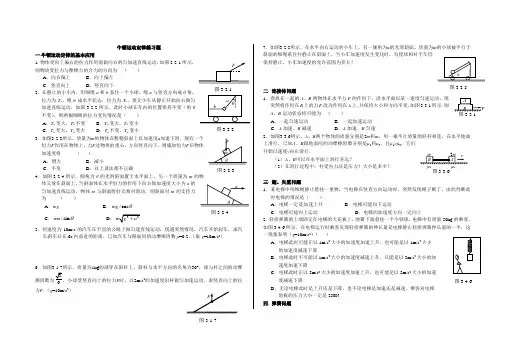 牛顿运动定律练习题