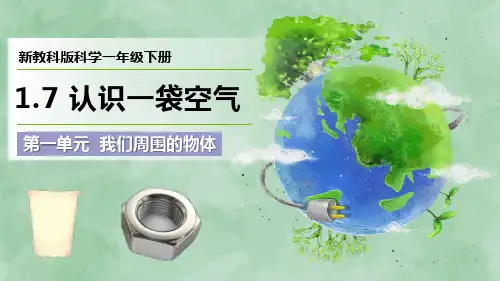 新教科版科学一年级下册第一单元 我们周围的物体《认识一袋空气》优质课件