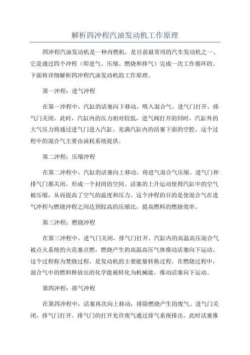 解析四冲程汽油发动机工作原理