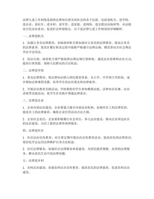 法律九进工作制度