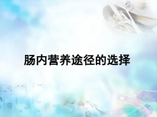 肠内营养途径的选择精品PPT课件